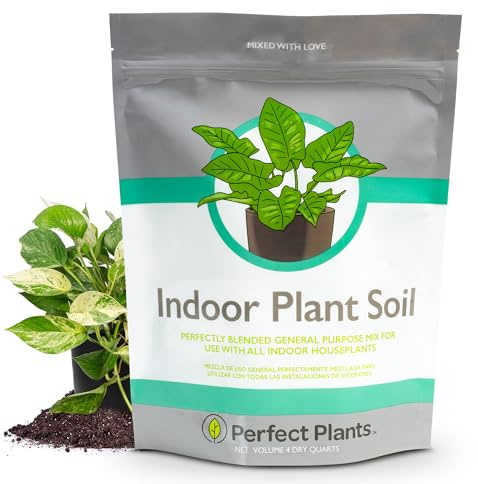 Perfect Plants Indoor Plant Soil 4qt | Perfectly Balanced Potting Mix | Gardening Substrate for All Varieties of Live houseplants
