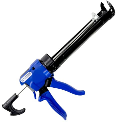 Karl Dahm Fugenpresspistole 310 ML Kartuschenpresse aus Metall mit Spezial-Kolben - Kartuschenpistole für alle gängigen 310 ML Dicht- und Klebstoffkartuschen