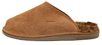 Hollert Lammfell Hausschuhe Pantoffeln Anton Cognac Premium Herren Fellschuhe aus 100% Merino Lammfell