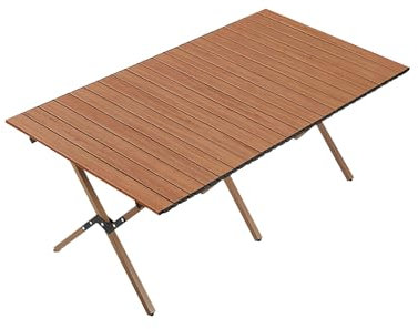 Ergocar Campingtisch Faltbar, Tragbar Klapptisch, Ultra Leichte Outdoor Camping Tisch, Klapptisch Roll Up für Camping Picknick Kochen Garten Wandern Reisen