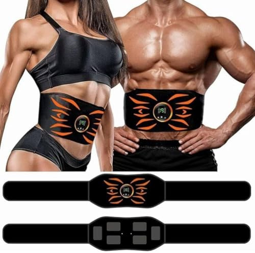 Abs Muscle Stimulator -- EMS Smart Fitness Body Muscle Training Stimulator -- Abs Stimulator Full Body Trainer -- 8 Modes & 19 Intensities--EMS Abdominal Toner for Men and Women