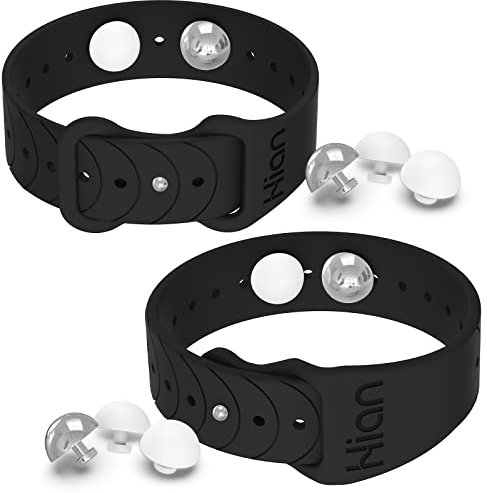 1 par de pulseras para aliviar el mareo por movimiento, acupresión, bandas de alivio de náuseas para náuseas matutinas, mareo, enfermedad del coche, banda (negro)