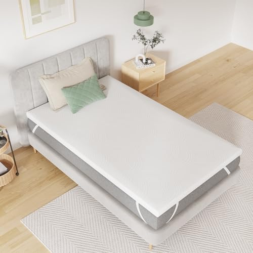 Novilla Matratzentopper 120x190, 7.5cm Höhe Matratzenauflage mit Schaumstoff für Boxspringbett Wohnwagen Schlafsofa Matratzenschoner Bezug Waschbar Oeko-TEX