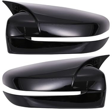 likaini Spiegelkappen Rückspiegel Für BMW 3 Series G20 G28 2020,Rückspiegel Abdeckung Trim Zubehör Auto Zubehör,Bright Black2