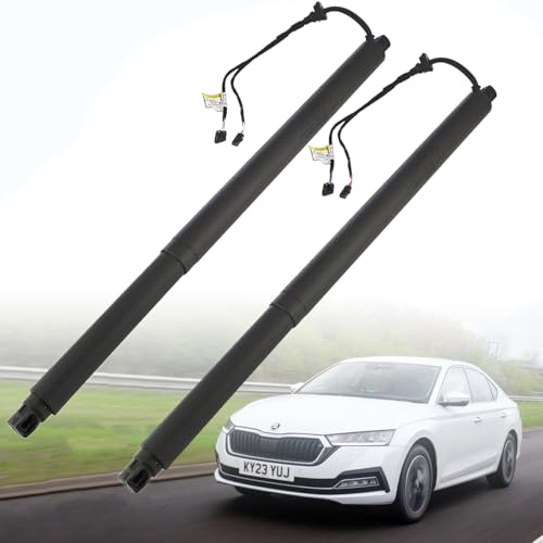 GEAREVER 2x Gasfeder Fit für Skoda Octavia III Kombi 5E5 5E9827851F | Heckklappe Gasdruckfeder, Dämpfer, links rechts, 5E9827851A, 2013-2021, elektrisch, leichtgängig, stabil, 2 Stück