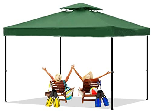 WJIHUYU Universal Canopy Top Cover Canopy Replacement Top Cove Cloth Sun Shade Canopy Tent for Garden Porch Pavilion Grill Gazebo - Cover Only