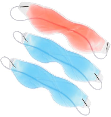 Ipetboom 3 Stück Kaltaugenmaske Wiederverwendbare Kühlende Gel Augenmaske Sanfte Passform Für Entspannung Bei Müdigen Augen Büro Und Reisen