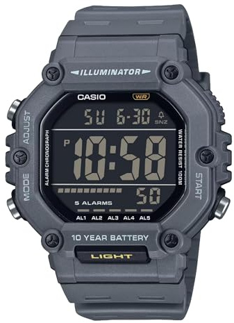 Casio AE-1600H Series | Grey | 10-Year Battery | LED Illuminator | Digital Watch
