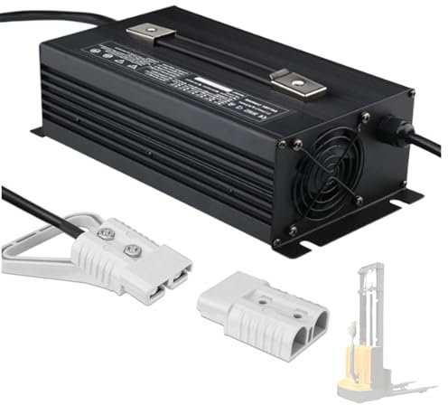 WLEJSL Chargeur Batterie Plomb Acide 48 V 25 A, Chargeur Intelligent 1500 W avec Prise Anderson 50 A/120 A/175 A/350 A pour Transpalettes et Autolaveuses,A2,120A