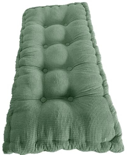 ELYSYSRL Cojín para Banco a Medida con Base Antideslizante - Cojines para Bancos Acolchada para Exterior e Interior, Jardín, Terraza, Sofá y Palets(Pea Green,130x60x8cm)