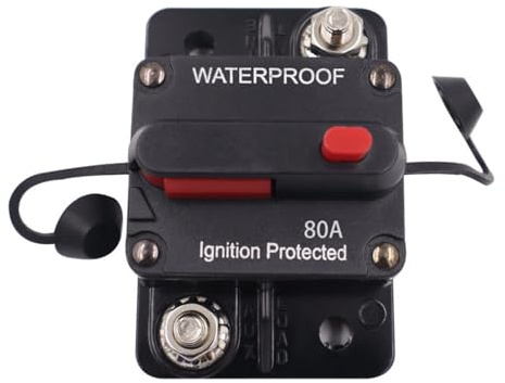 60A Sicherungsautomat | Wasserdicht 30A-80A 12-48V Auto Zubehör - 60A Maritime Leistungsschalter - Für Busse Batterie Solarenergie Audio Verdrahtung ATV Generator Haus