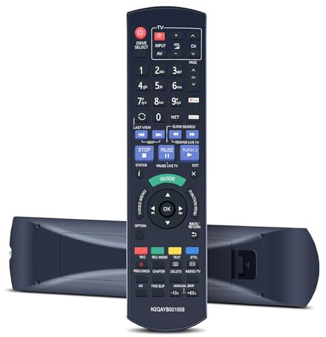 Snrigw N2QAYB001058 Replacement Remote Control for Panasonic DVD Recorder | DMR-HWT150EB DMR-HWT250EB DMR-PWT550EB DMR-PWT655EB DMR-BWT850EB, No Setup Required, Sensitive, Fully Functional