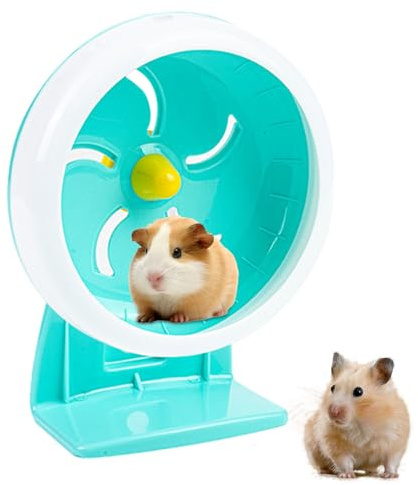 Litet hamsterhjul | Litet mushjul med stativ, 7- löpskiva, halkfri multifunktionell träningsutrustning smådjur hamster, chinchilla, mus