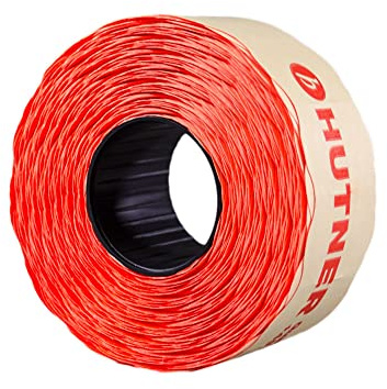 10 Rollen Preisetiketten 26x12 Sato/Samark leucht-rot permanent | 15.000 Etiketten | Preisauszeichner Etiketten | HUTNER