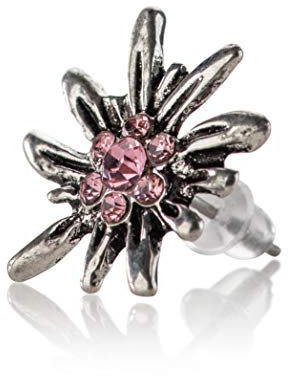 Ohrstecker Edelweiss - Trachten Ohrringe Dirndl & Lederhose (Rose)