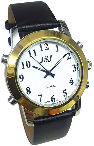 VISIONU Reloj Parlante en Español para Ciegos y Los Ancianos, Correa de Cuero