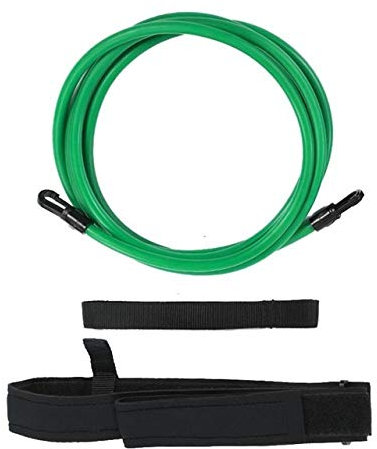 YFCTLM Schwimmgürtel Einstellbare Schwimmtraining Resistance Gürtel Erwachsene Kinder Schwimmen Bungee Exerciser Leine Netztasche Sicherheit Pool-Zubehör (Color : Green)