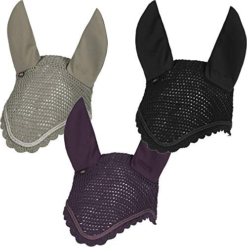 Eskadron Heritage Fliegenohren Crystal in ivorygrey, Black, deepberry, Größe:Warmblut, Farbe:ivorygrey