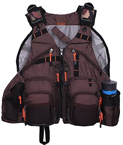 Angelweste für Damen und Herren, Outdoor-Aktivitäten, Fliegenbarsch, Angelweste, Rucksack