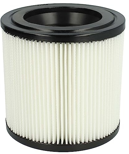 vhbw Faltenfilter kompatibel mit Kärcher NT 22/1 | 48/1, 27/1 Staubsauger - Patronenfilter Schwarz Weiß Abwaschbar