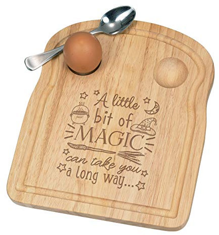 A Petit Peu De Magique Peut Prendre You A Long Voie Petit Déjeuner Fofolle Coquetier Board en Bois
