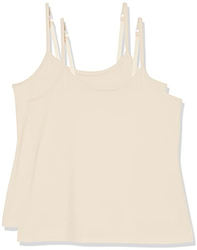 Amazon Essentials Donna Confezione di Canotte con Spallina Sottile, Taglie Forti