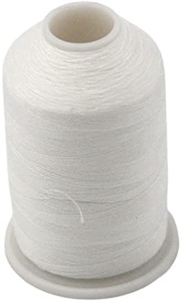 DeeRace Wasserlöslicher Nähfaden 20℃ Weiß Overlockgarn 1000 Meter (1094 Yard) Polyester Garn für Overlock-Nähmaschinen, Mehrzweckbedarf Handarbeit, Quilten, Nähen, Sticken