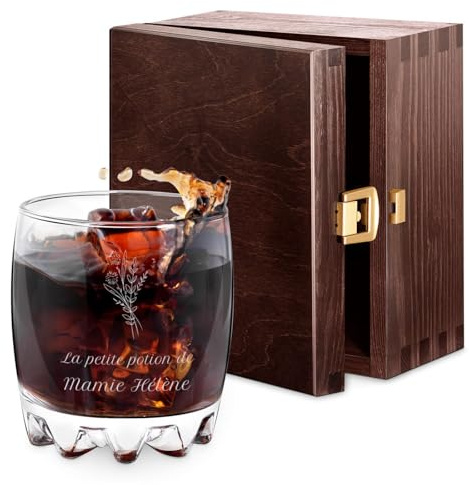 Maverton 310ml Verre à whisky personnalisé, Cadeau anniversaire femme | Verrerie pour les connaisseurs de whisky, Cadeau personnalisé pour femme, Verre élégant pour elle, Médicament