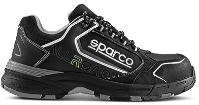 Sparco TEAMWORK Arbetssko - LÅG FÖR MAN OCH KVINNA - ALLROAD - S3 SRC, Svart, 41 EU