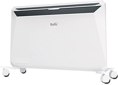 Ballu Rapid Elktro convettore da parcheggio su rotelle con potenza di 1800W bianco - incl. stick Wifi controllabile tramite app - possibilità di montaggio a parete, protezione antiribaltamento