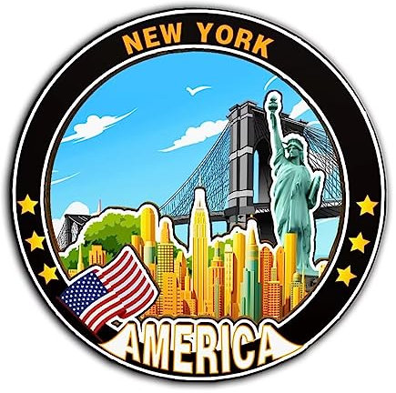 New York New York USA Magnet Kühlschrankmagnet Holz 3D Sehenswürdigkeiten Reise Sammlerstück Souvenirs Dekoration handgefertigt -2913