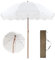 Frange Parasol Plage Blanc Parasol De Jardin Extérieur 200cm Parasol De Terrasse Inclinable Parasol De Plage Anti UV50+ Parasol Balcon 8 Côtes Portable Parasol De Marché Pour Jardin Terrasse