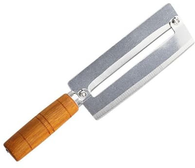 VINTORKY Cortador Inoxidable Pelador De Piña y Caña Mango De Madera Diseño Práctico