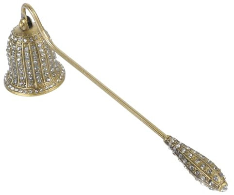 OUNONA Vintage Kerzenlöscher Mit Rhinestone Verzierung Leicht Langlebig Für Aromakerzen Große Und Kleine Kerzen Kreative Form Langer Griff Für Stilvolle Dekoration Zu Hause