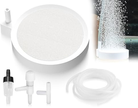 Lhbwhiz Aquarium Nano Luftstein Set, Super Tiny Bubbles Sprudelstein, Luftausströmer, Geräuschloser Nano-Blasen-Stein, Sehr Leise Luftpumpe, Diffusor für Gelösten Sauerstoff