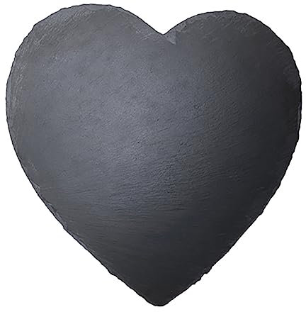 PHENOFICE Plato De Pizarra Forma De Corazón Tabla De Quesos Bandeja Para Carnes Aceitunas