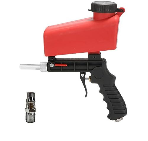 DQZRTUECA Kit pistola sabbiatrice for compressore d'aria, pistola pneumatica for sabbiatura, piccola pistola portatile for sabbiatura, pistola a spruzzo pneumatica portatile for sabbiatura