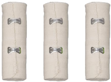 Lot de 3 rouleaux de bandage 15 cm x 4,5 m - Rouleau de gaze élastique respirant pour panser les plaies et les premiers secours