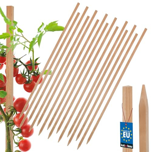 KOTARBAU® 15 st Växtpinne - tomatstavar - 80 cm - Växtstavar - Bokträ - Naturlig Färg - Tomatstöd - Träväxtstavar - Tomatpinnar - Växtpinnar