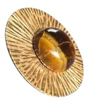 Eltas : broche aimantée en bronze avec œil de tigre | Sans èpingle