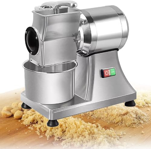 GAYAYAS Rallador de Queso eléctrico Comercial de 550 W, triturador automático de Queso, Rendimiento de 40 kg/h, con Recipiente para Queso, Mantequilla, Pan y Salvado