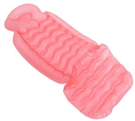 BESPORTBLE Inflatable Bath Pillow Full Body with Suction Cups Cold Resistant Spa Cushion for Head Neck and Shoulders Quick Inflate Deflate Air Seat Cushion for Bathtub Shower Spa Relaxation