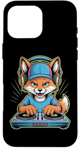 DJ Renard avec Casque Et Platines Coque pour iPhone 16 Pro Max