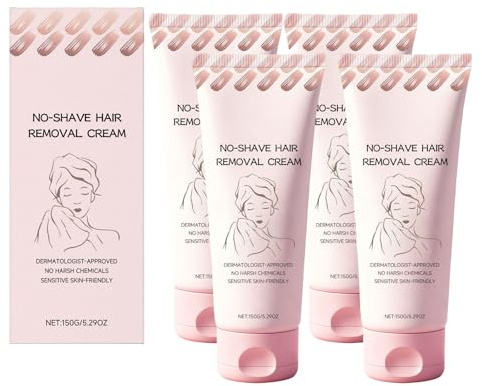 Intim-Haarentfernungscreme, Enthaarungscreme Intimbereich Frauen, Pflegende Formel mit Vitamin-Komplex, Hautfreundlich, Für Beine, Arme, Achseln, Körper, Hautpflegend, 150g No-Shave Hair Removal Cream