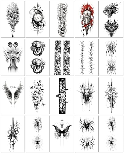 Red Spider Lily Tattoo Stickers For Women, Waterproof And Long-Lasting, Colorful Artistic Floral Arm/Thigh Stickers For Men. 11.4 * 21cm A132