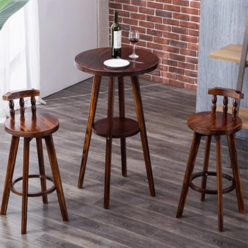 23-delat industriellt matbord set runt barbord med massiva träben perfekt för kaféer, barer restauranger och matsalar snygg och design