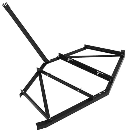 RBFGYIOP Erpice trainato per vialetti e prati - Accessorio robusto per trattorini, ATV, UTV, ideale per livellare ghiaia e prato - Costruzione in acciaio resistente - Compatibile con tosaerba e