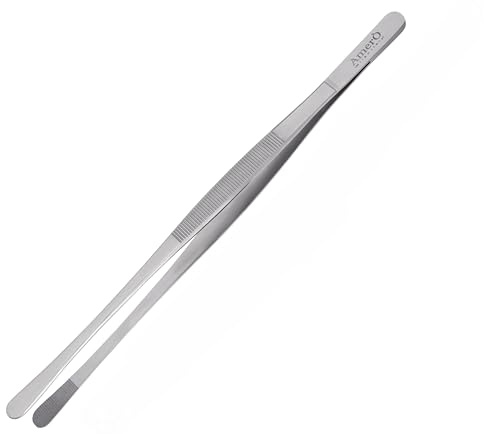 Chef Kitchen Tweezer 30 cm Stainless Steel – Precision Cooking & Plating Tweezers for BBQ, Grill, Seafood, Garnishing & Food Styling – Professional Chef Culinary Tool