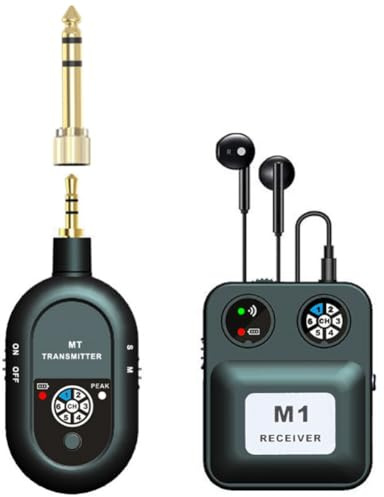 Aundhegrtt Système de Moniteur Intra-Auriculaire sans Système IEM Récepteur Système de Moniteur Stéréo Intra-Auriculaire pour Le Suivi en Temps Réel des Chanteurs et des Groupes Se Produisant sur Scè