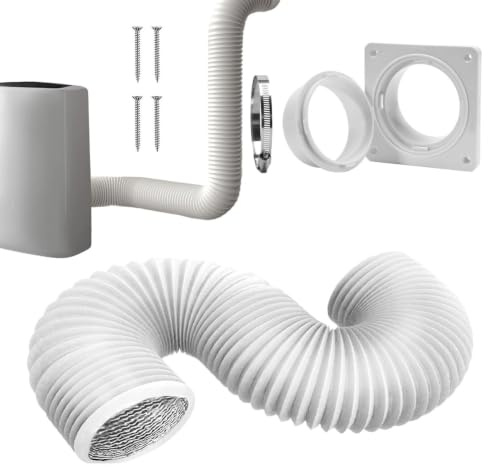 Tuyau Climatiseur Mobile Tuyau Évacuation Climatiseur Mobile 13/15cm Diamètre 150mm Tube Kit De Ventilation Portable Évacuation Flexible Ventilation Kit Flexible + Joint + Raccord Vis Collier